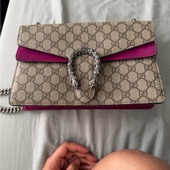 Gucci Handbags - Gucci Magenta Dionysus with crystals GG Shoulder Bag